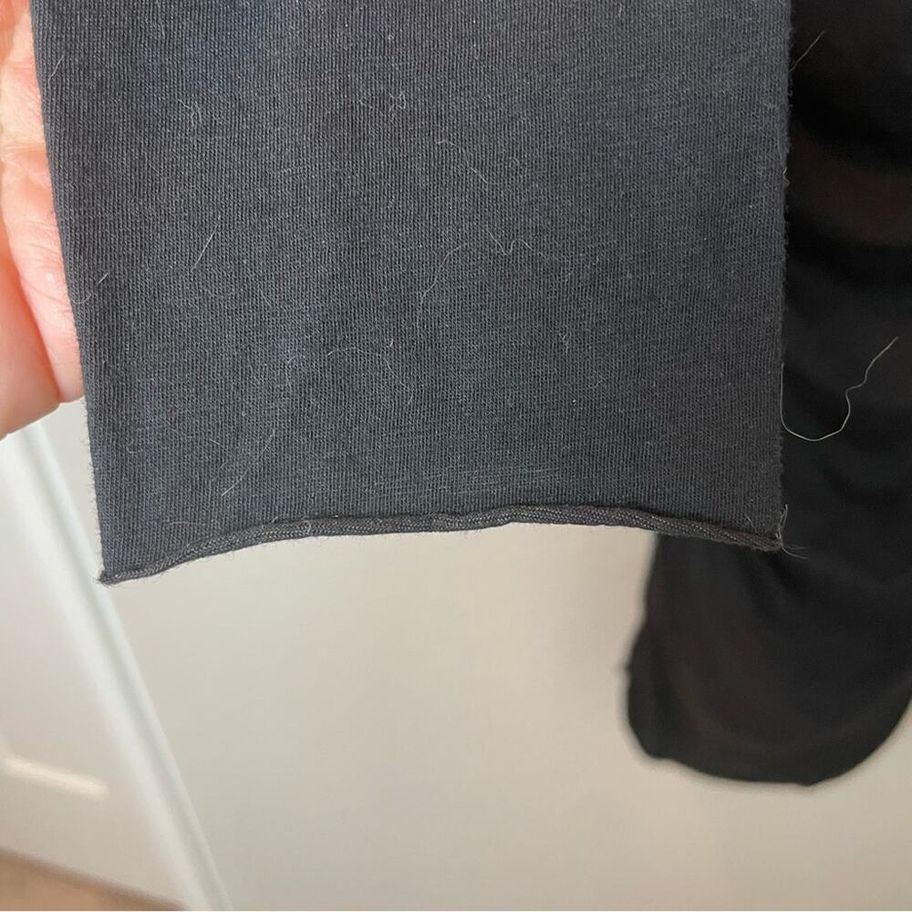 VELVET Black Gathered Fitted Midi Dress w/Long Sleeves Size M - Picture 3 of 7